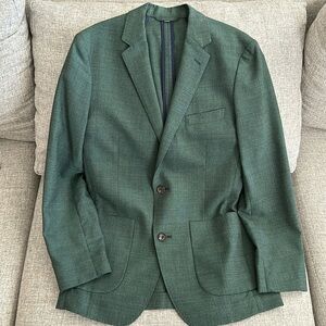 Bonobos Unconstructed Italian Wool Blazer in Green - 36R Slim Fit